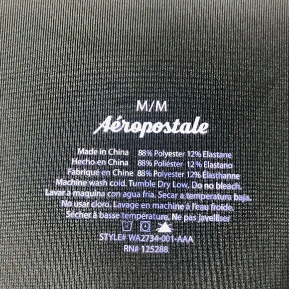 Aeropostale 2 Piece Black Activewear Set Size M - Picture 5 of 8